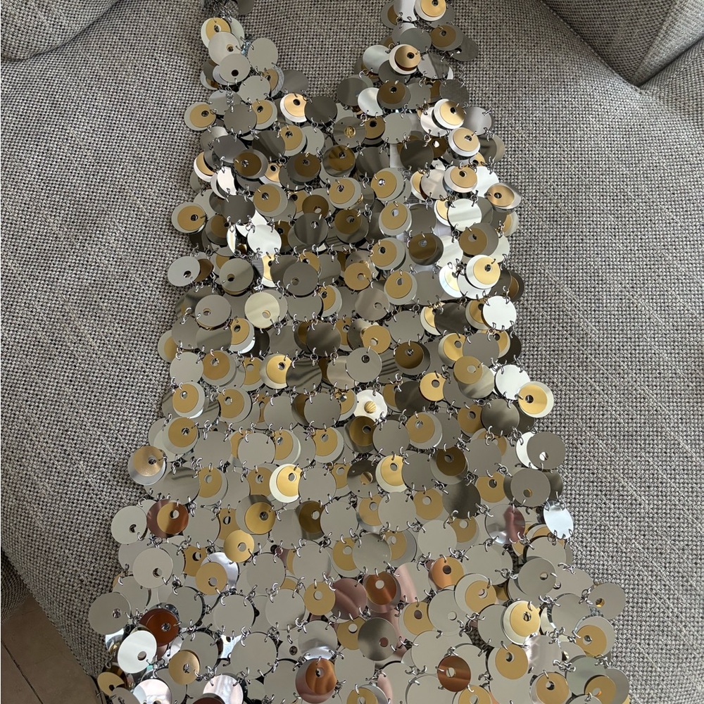 H&M x Rabanne Sequin Disc Mini Dress - Picture 3 of 6